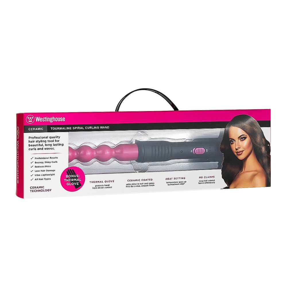 Westinghouse Ceramic Tourmaline Spiral Curling Wand, WH-1132 - Image 2