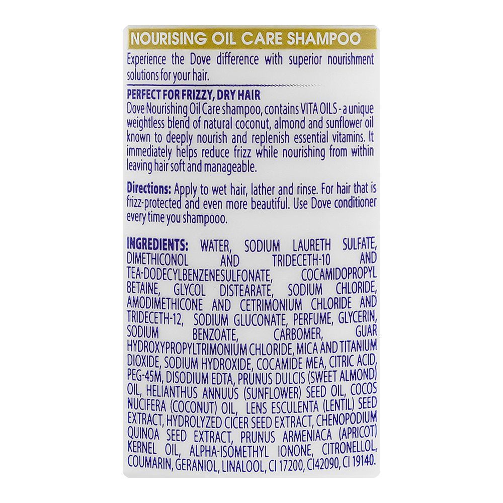 Dove Damage Therapy Nourishing Oil Bio-Protein Care Shampoo, For Dry Hair, 175ml - Image 3