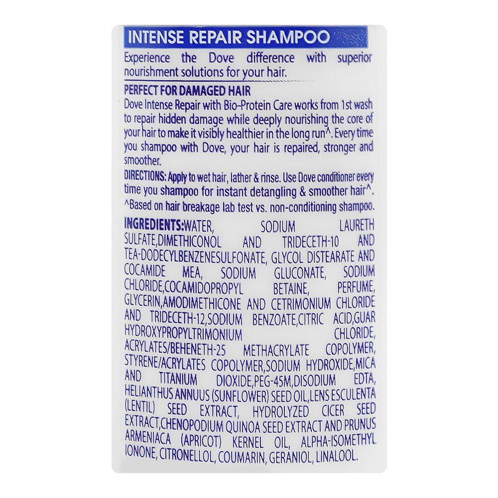 Dove Damage Therapy Intense Repair Bio-Protein Care Shampoo, For Damaged Hair, 175ml - Image 3