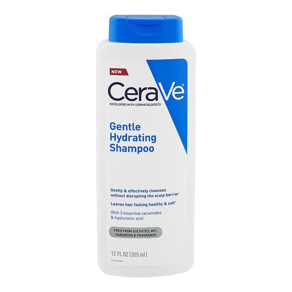 CeraVe Gentle Hydrating Shampoo, Sulfate Free & Color Safe, For All Hair Types, 355ml - Main Image