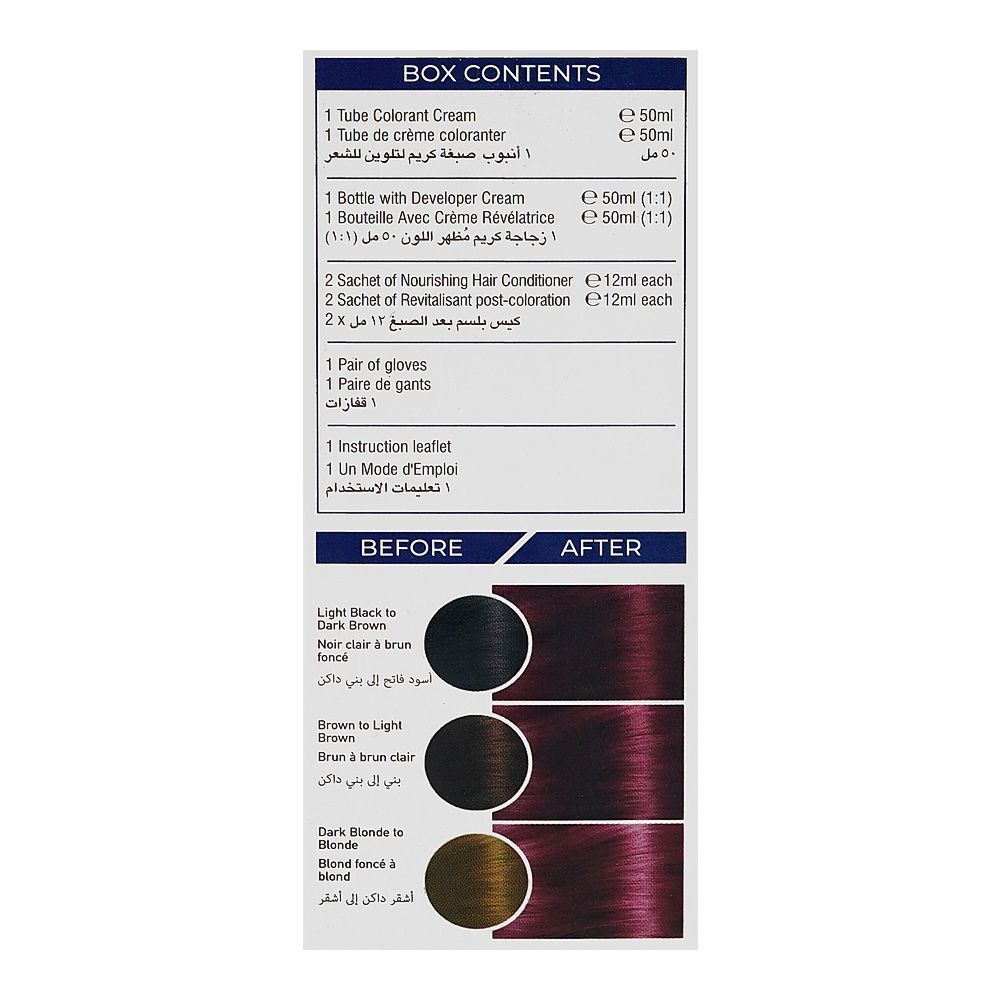 Cosmo No Ammonia Safe & Easy Permanent Hair Color - Salon Quality Hair Color, 4.6 Burgundy - Image 4