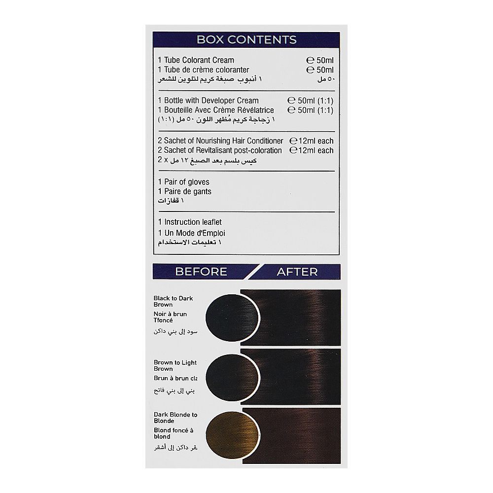 Cosmo No Ammonia Safe & Easy Permanent Hair Color - Salon Quality Hair Color, 4.0 Brown - Image 4