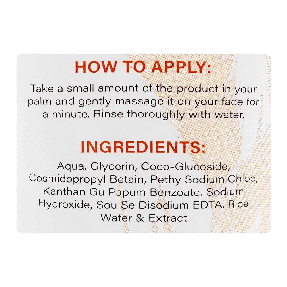 Derma Shine Rice Face Wash, 120ml - Image 3