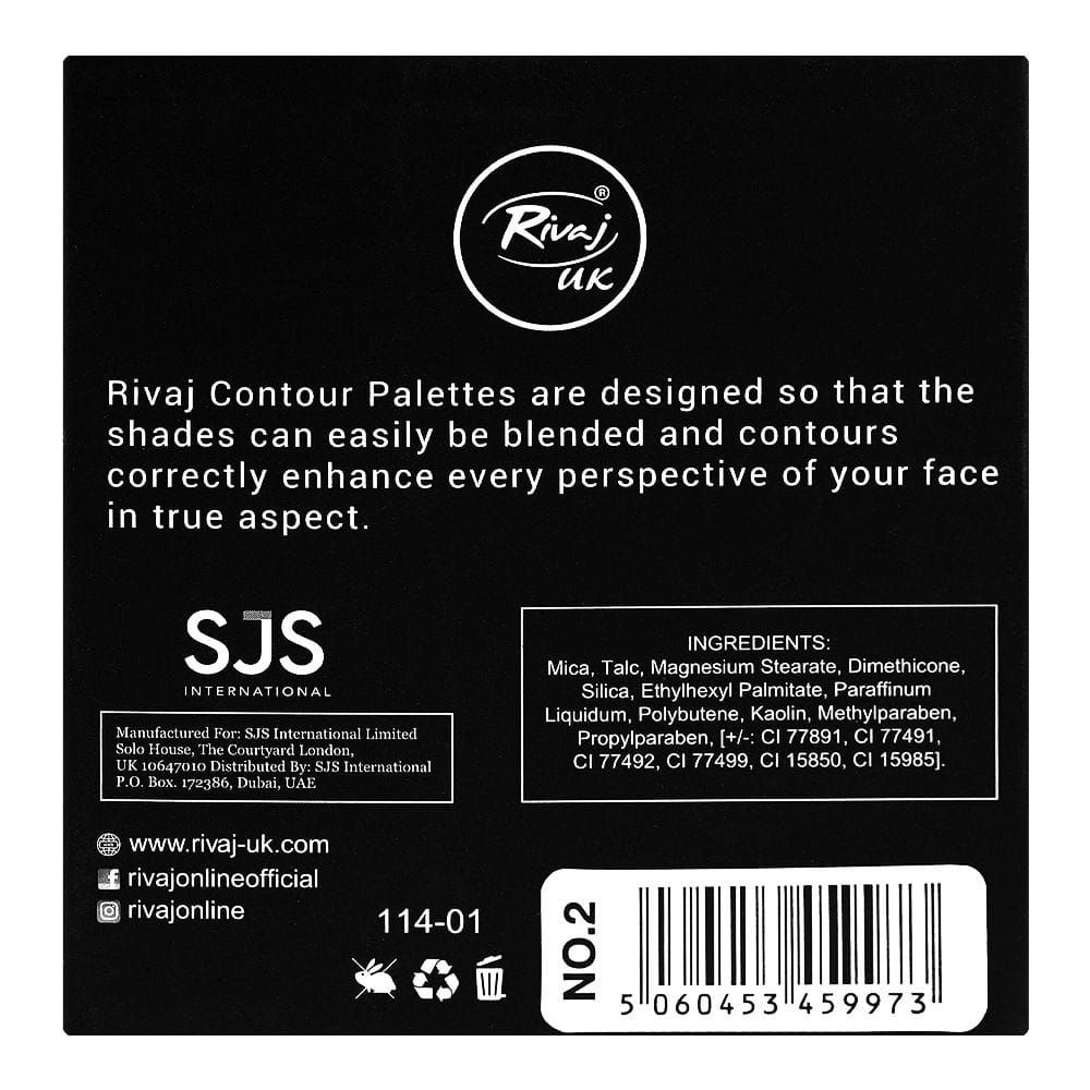 Rivaj UK Fantasy Contour Palette, 4 Shades, No. 02 - Image 3
