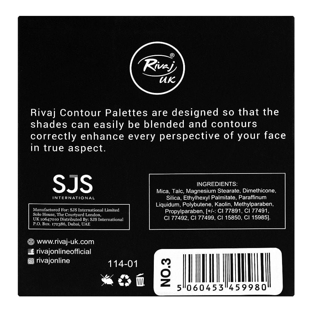 Rivaj UK Fantasy Contour Palette, 4 Shades, No. 03 - Image 3