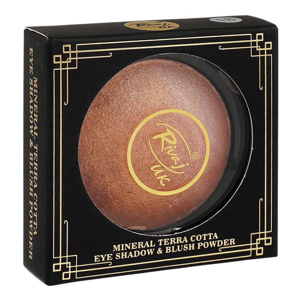 Rivaj UK Mineral Terracotta Eyeshadow & Blush Powder, No. 18 - Image 2