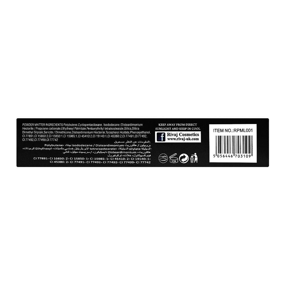 Rivaj UK Powder Matte Lip Gloss, 3ml, No. 19 - Image 3