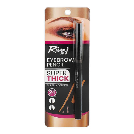 Rivaj UK 2in1 Super Thick Eyebrow Pencil, Brown - Image 2