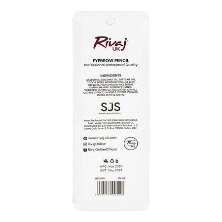 Rivaj UK 2in1 Super Thick Eyebrow Pencil, Brown - Image 3