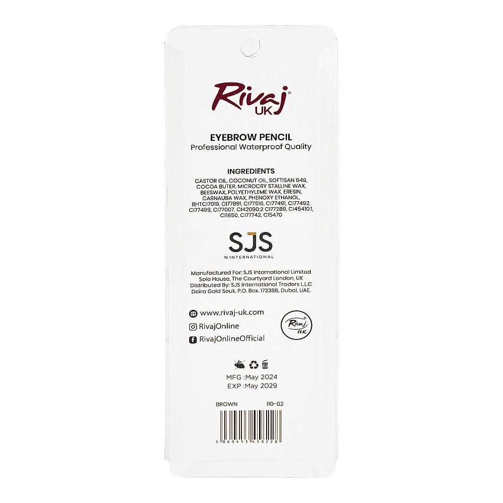 Rivaj UK 2in1 Super Thick Eyebrow Pencil, Brown - Image 3