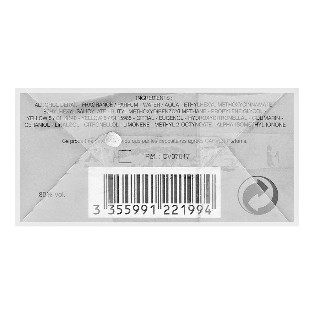 Carven L'Eau Intense, Eau de Toilette, For Men, 100ml - Image 2