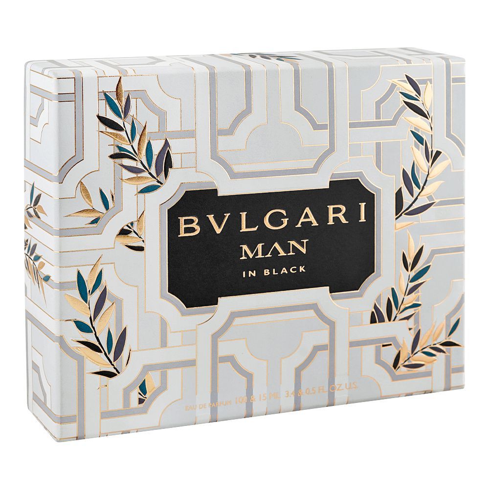 Bvlgari Man In Black Gift Set, Eau de Parfum 100ml & 15ml, 2-Pack - Image 2