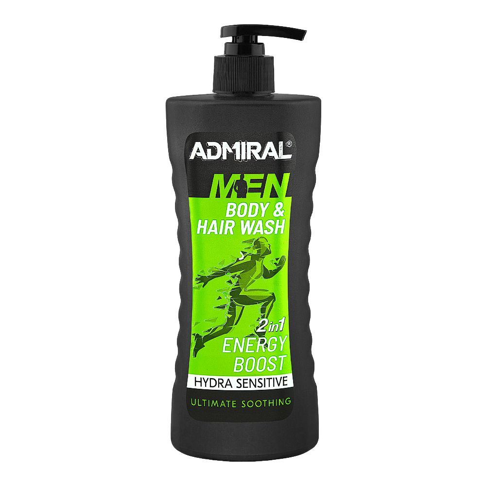 Admiral Men Hydra Sensitive Energy Boost 2in1 Body & Hair Wash, 400ml - Main Image