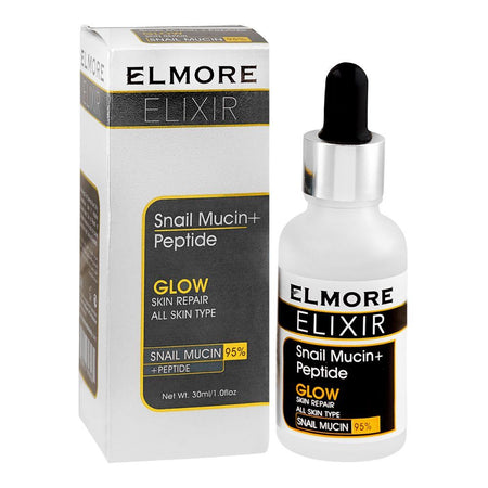 Elmore Elixir Snail Mucin 95% + Peptide Glow Skin Repair Face Serum, For All Skin Types, 30ml - Main Image