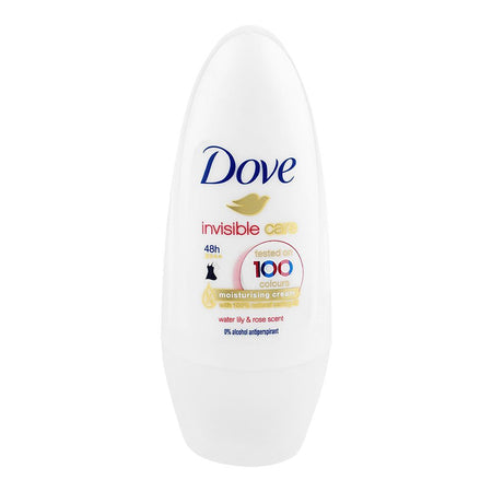 Dove Invisible Care Anti-Perspirant Deodorant Roll-On, Water Lily & Rose Scent, 50ml - Main Image