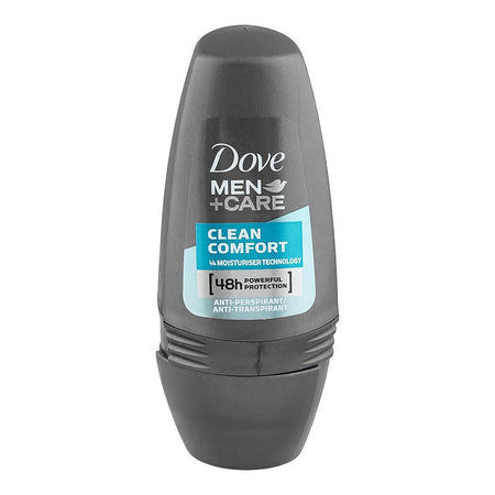 Dove Men+Care Clean Comfort Anti-Perspirant Deodorant Roll-On, 50ml - Main Image