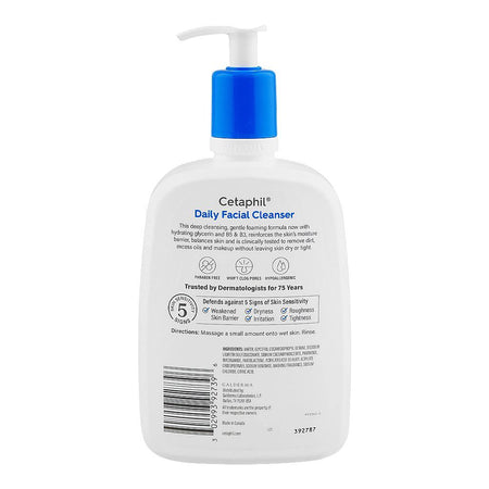 Cetaphil Daily Facial Cleanser Face Wash, For Combination To Oily, Sensitive Skin, 591ml - Image 2