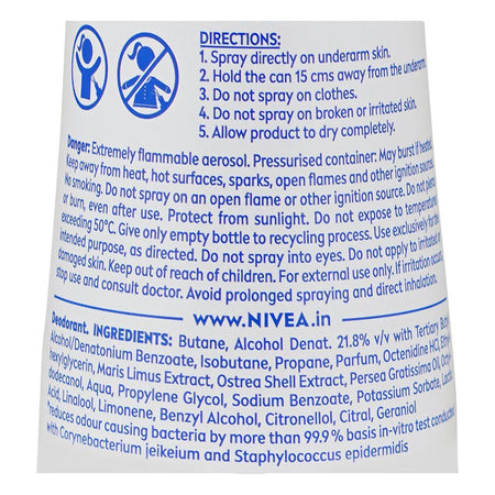 Nivea Fresh Comfort Infini Fresh Body Spray, 48H Long-Lasting Freshness, 150ml - Image 3