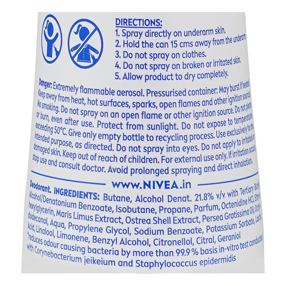 Nivea Fresh Comfort Infini Fresh Body Spray, 48H Long-Lasting Freshness, 150ml - Image 3