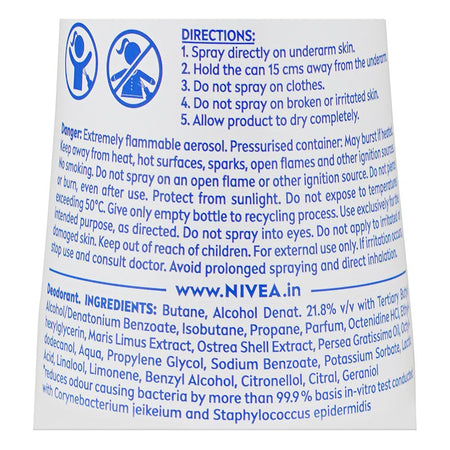 Nivea Fresh Natural Infini Fresh Body Spray, 48H Long-Lasting Freshness, 150ml - Image 3