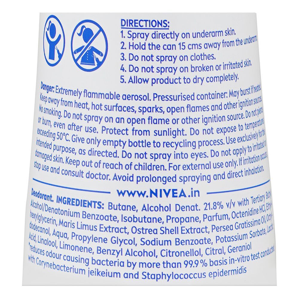 Nivea Fresh Natural Infini Fresh Body Spray, 48H Long-Lasting Freshness, 150ml - Image 3