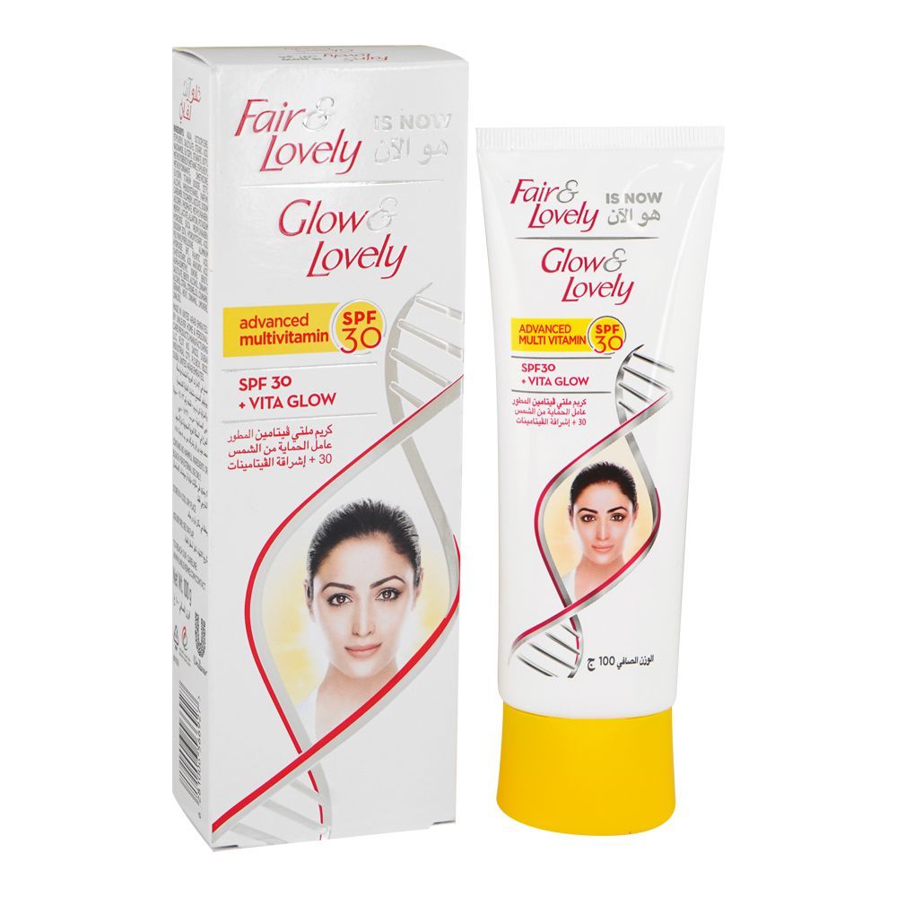 Fair & Lovely Is Now Glow & Lovely Face Cream with Advanced Multivitamins & SPF30, 100g - Main Image