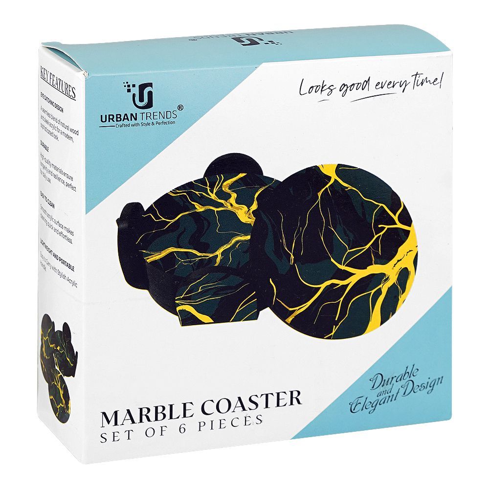 Urban Trends Marble Coaster, 6-Pack - Main Image