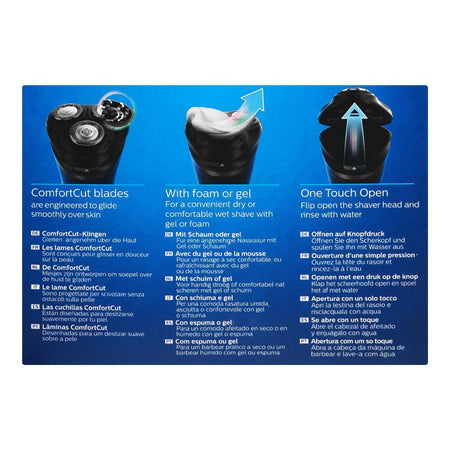 Philips Aqua Touch 1000 One Touch Open Cordless Shaver, 40 Minutes Run Time, Washable, S1121/40 - Image 4