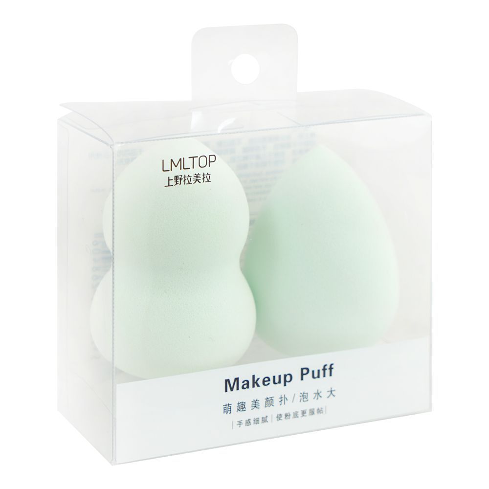 Lmltop Makeup Puff & Blender Sponge Set, Light Green, 2-Pack, A80070 - Main Image