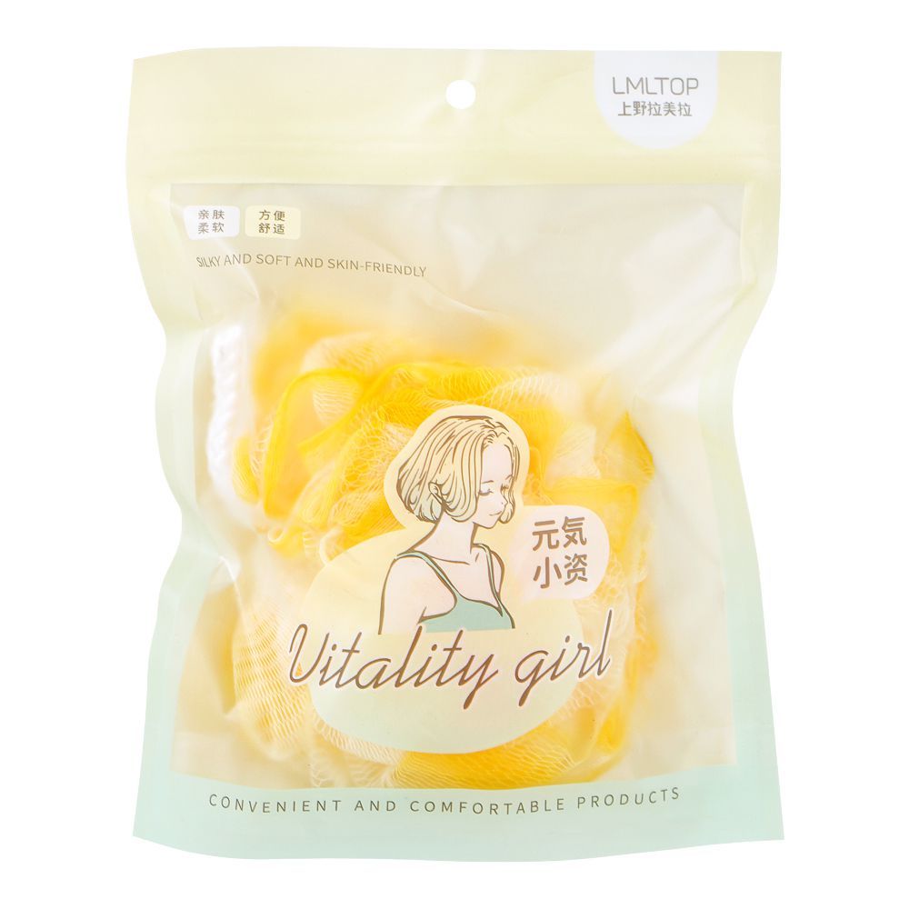 Lmltop Bath loofah Sponge, Silky, Soft & Skin Friendly, 1-Pack, TOP-122 - Main Image