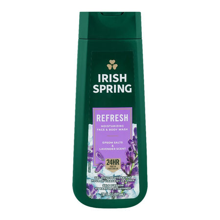 Irish Spring Refresh Moisturizing Face+Body Wash, Epsom Salts & Lavender Scent, 591ml - Main Image