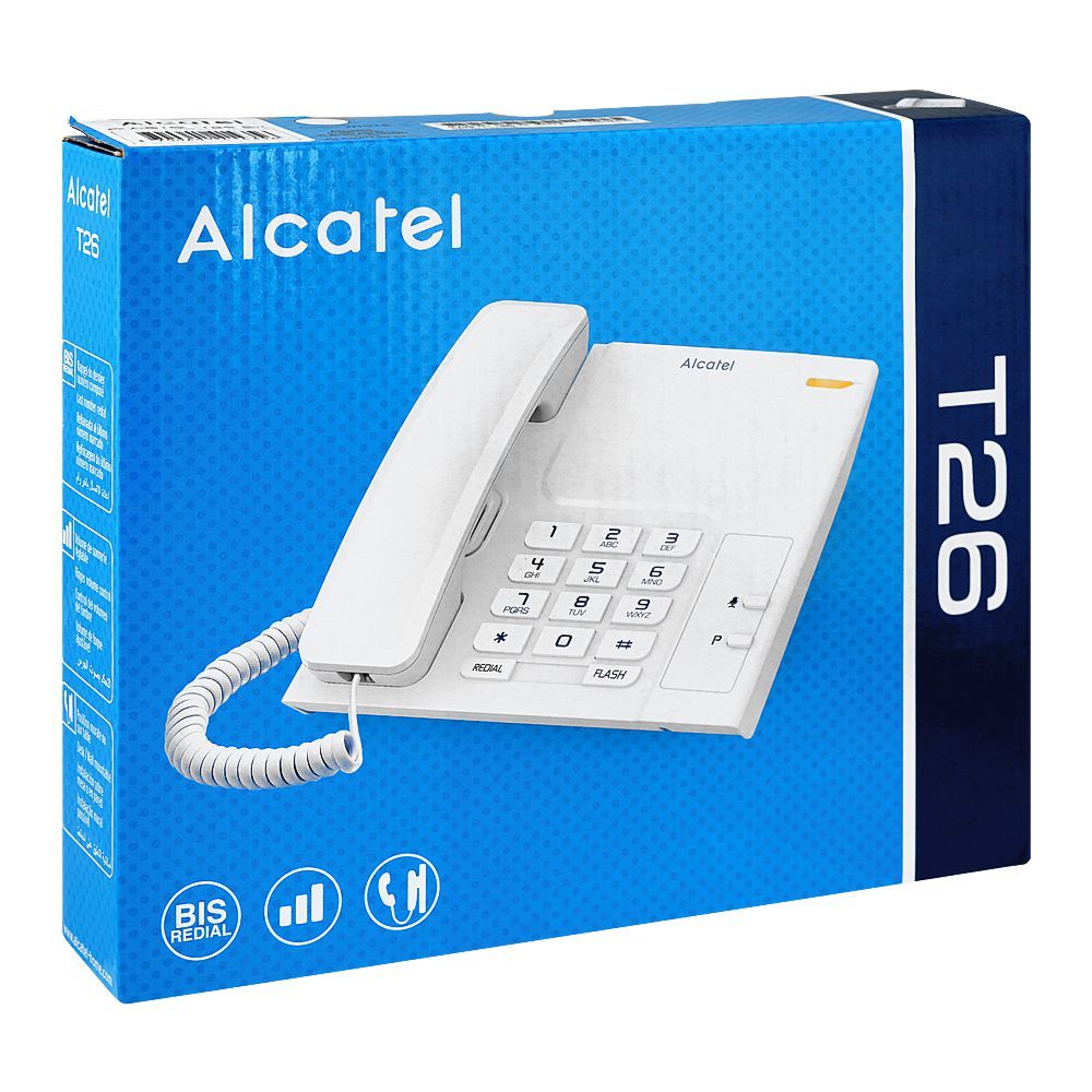 Alcatel Corded Telephone, White, T26 EX - Image 2