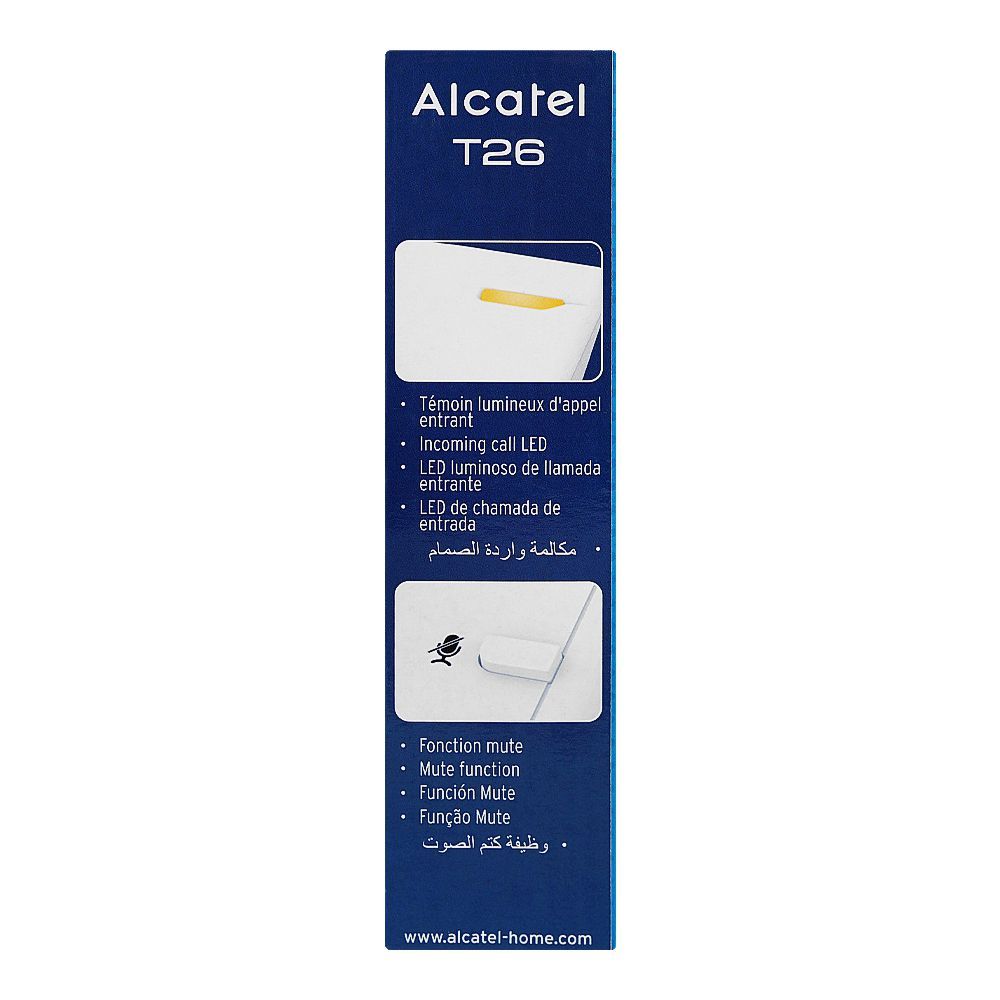 Alcatel Corded Telephone, White, T26 EX - Image 4