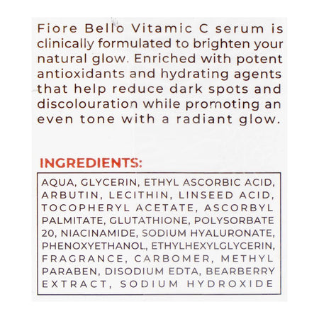 Fiore Bello Brightening Vitamin C Serum, 30ml - Image 4