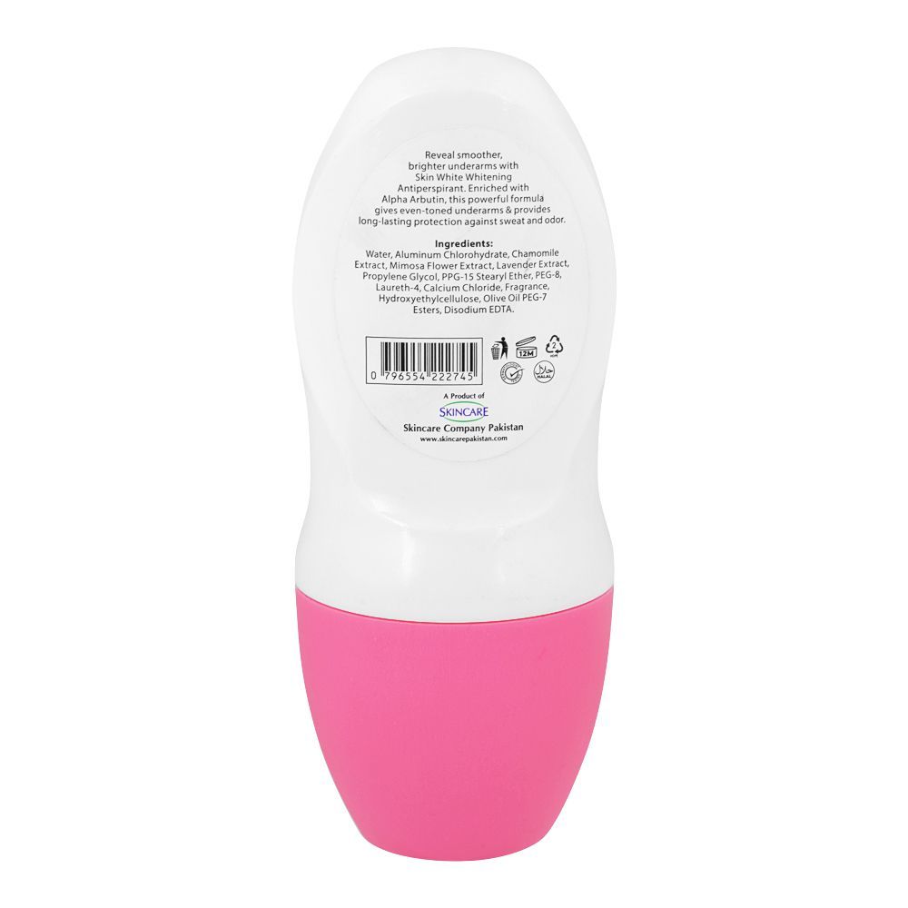 SkinWhite Whitening Antiperspirant Deodorant Roll On with Floral Bouqet+Alpha Arbutin, 50ml - Image 2