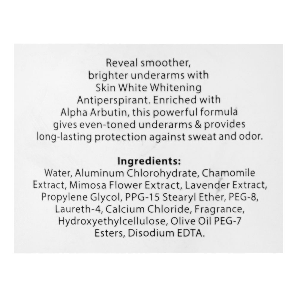 SkinWhite Whitening Antiperspirant Deodorant Roll On with Floral Bouqet+Alpha Arbutin, 50ml - Image 3