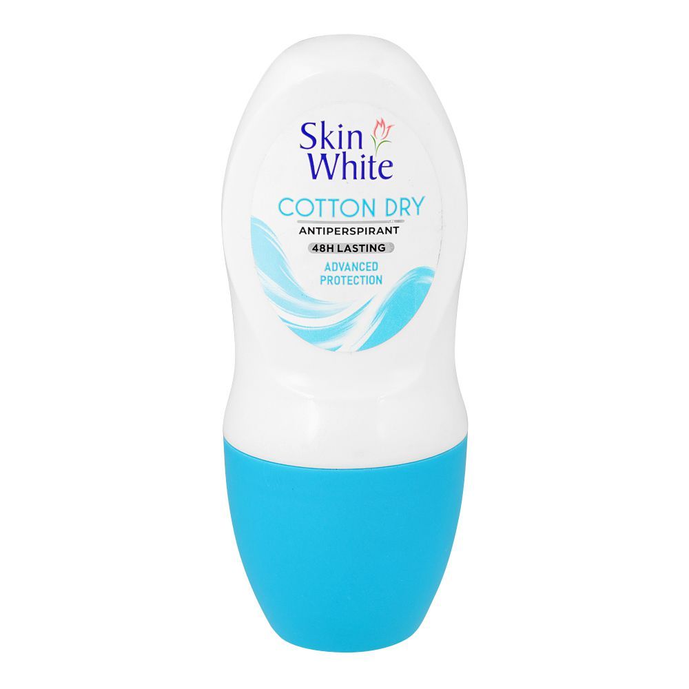 SkinWhite Cotton Dry Antiperspirant Deodorant Roll On, Advanced Protection, 50ml - Main Image