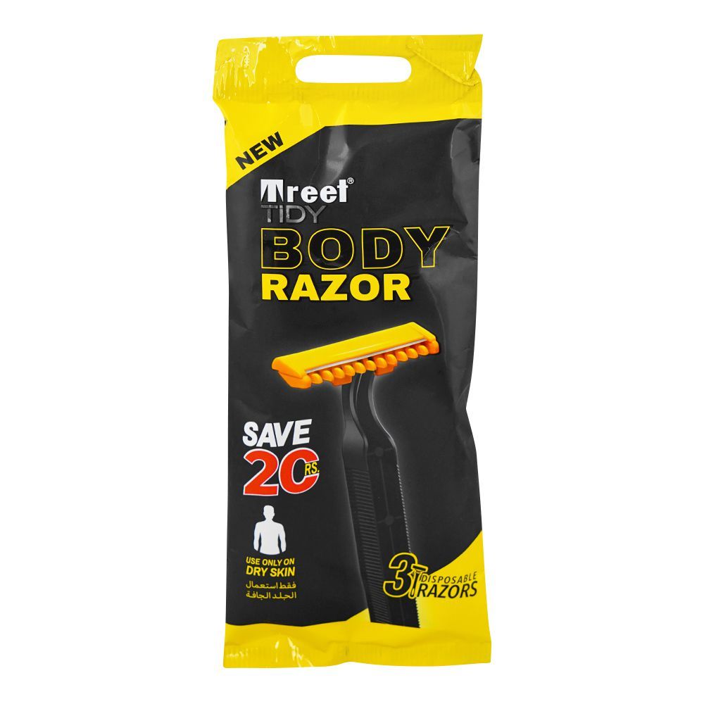 Treet Tidy Disposable Body Razors, 3-Pack - Main Image