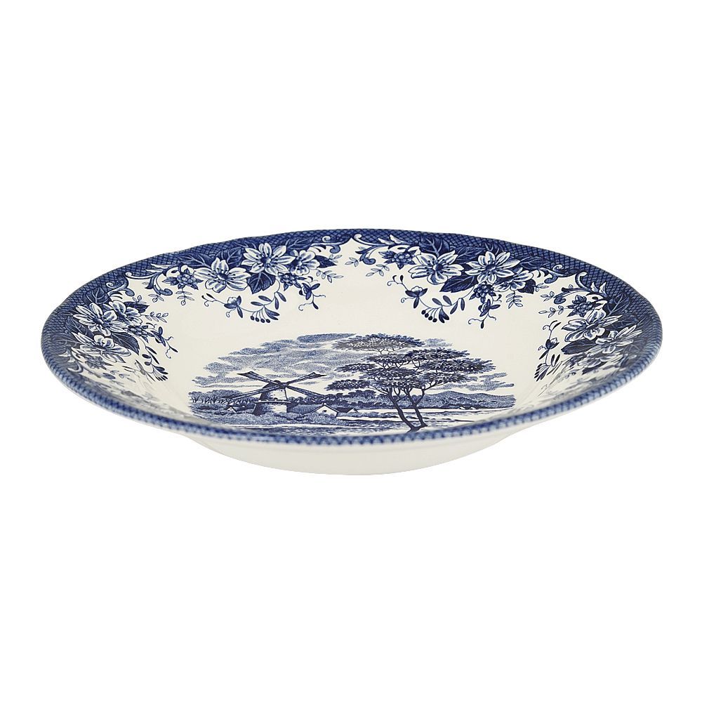 Claytan 9.2" Wind Mill Blue Soup Pasta Deep Bowl, OCX185BS3005 - Main Image