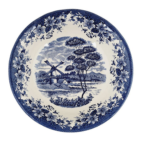 Claytan 9.3" Wind Mill Blue Salad Bowl, OCX185BS3008 - Image 2