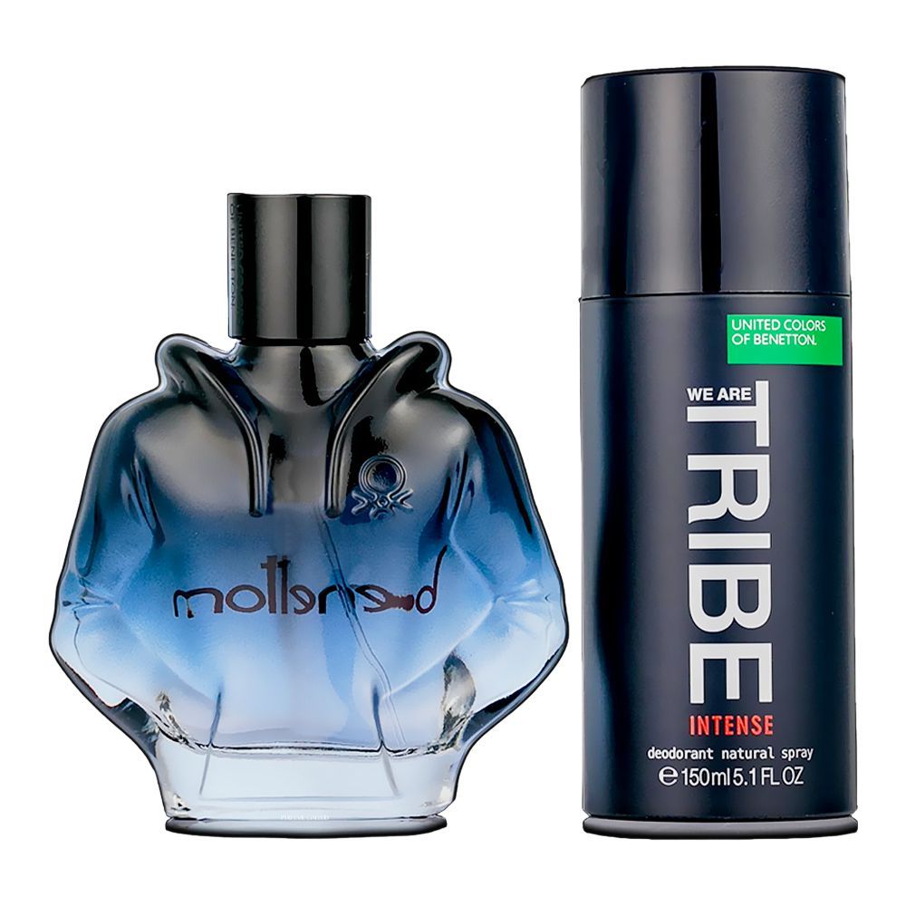 United Colors Of Benetton We Are Tribe Intense Gift Set: Eau de Parfum 90ml+Body Spray 150ml, For Men, 2-Pack - Main Image
