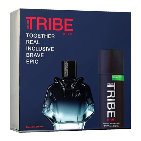 United Colors Of Benetton We Are Tribe Intense Gift Set: Eau de Parfum 90ml+Body Spray 150ml, For Men, 2-Pack - Image 2