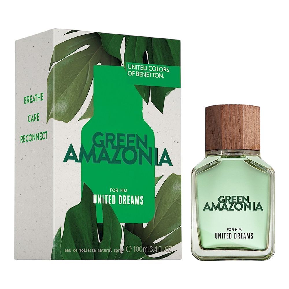 United Colors Of Benetton Green Amazonia, Eau de Toilette, For Men, 100ml - Main Image