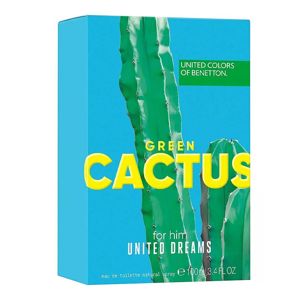 United Colors Of Benetton Green Cactus, Eau de Toilette, For Men, 100ml - Image 2