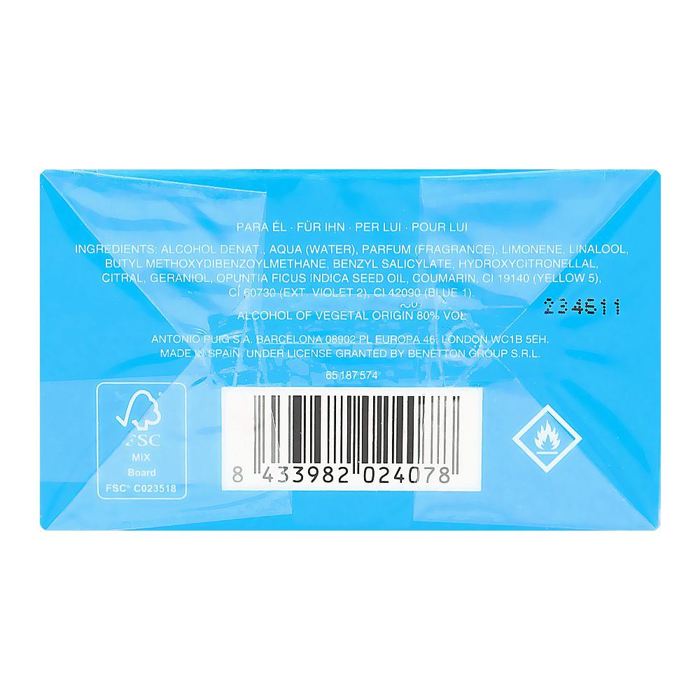 United Colors Of Benetton Green Cactus, Eau de Toilette, For Men, 100ml - Image 4