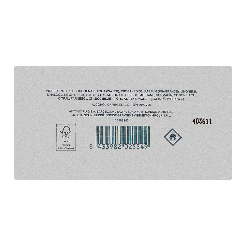 United Colors Of Benetton We Are Tribe Cool, Eau de Toilette, For Men, 90ml - Image 4