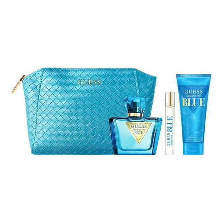 Guess Seductive Blue Gift Set: Eau de Toilette 75ml & 15ml + Body Lotion 100ml, For Women, 3-Pack - Main Image