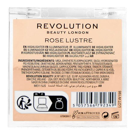 Makeup Revolution Beam Bright Silk Touch Highlighter, 2.45g, Rose Lustre - Image 4