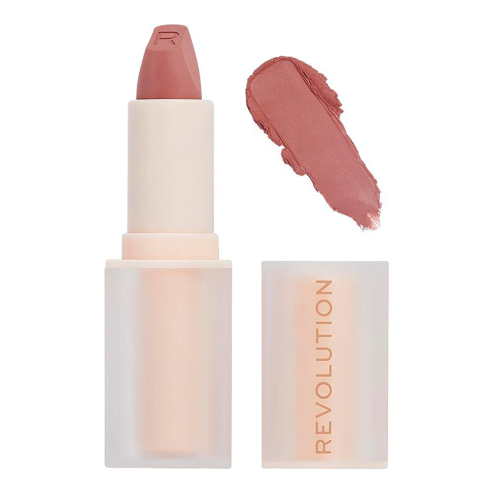 Makeup Revolution Lip Allure Satin Lipstick, 3.2g, Brunch Pink Nude - Main Image
