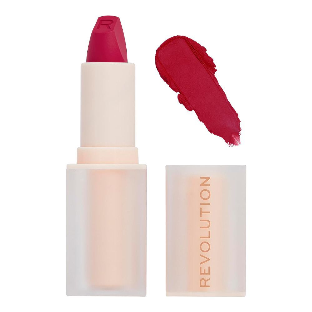 Makeup Revolution Lip Allure Satin Lipstick, 3.2g, Material Girl Wine - Main Image